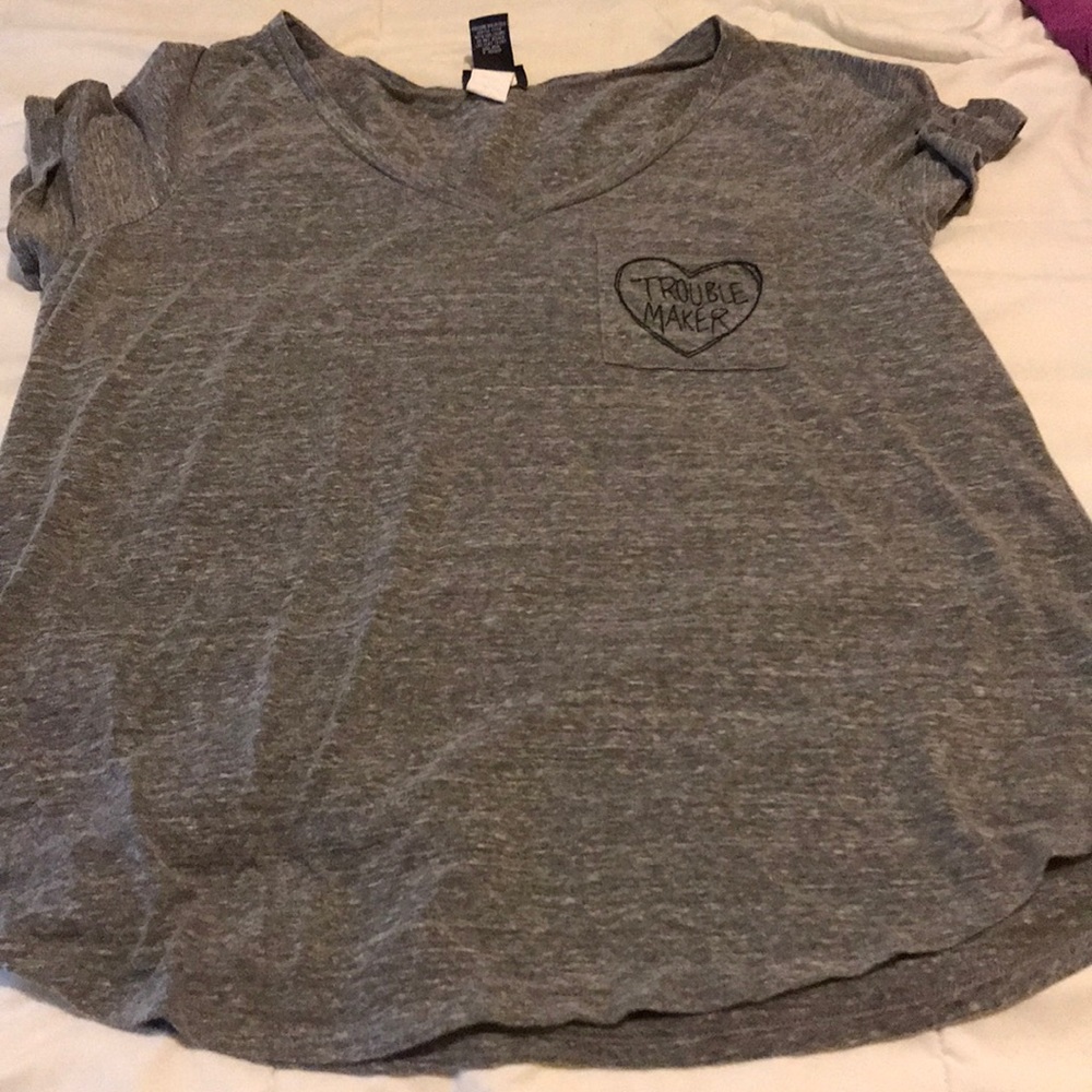 Torrid Trouble Maker T-Shirt w/ Embroidered Pocket